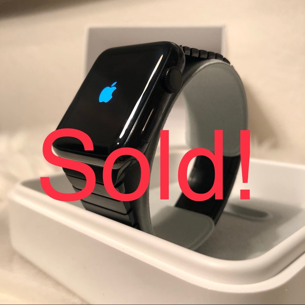 EUC! Apple Watch 42mm Stainless Steel Space Black